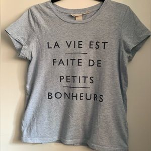 H&M L.O.G.G. gray short sleeve top